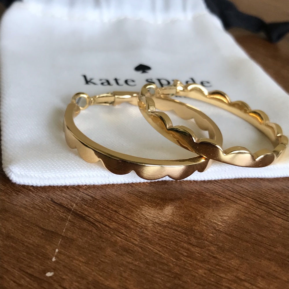 Kate Spade scallop hoops earrings